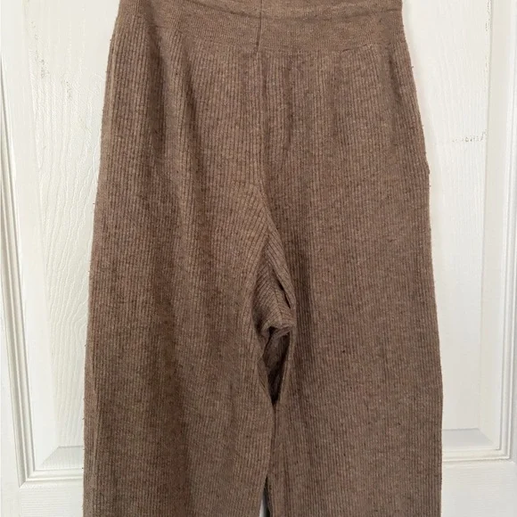 Uniqlo Ribbed Knit Drawstring Pants - Brown - Picture 6 of 7